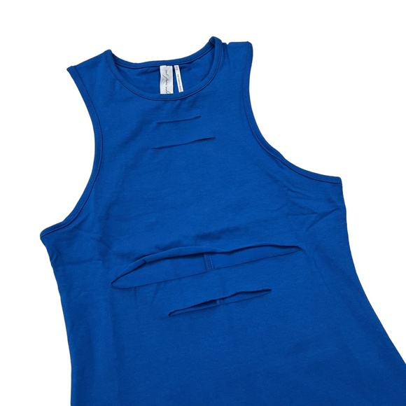 Urban Outfitters Slashed Mini Dress Blue XS - Picture 5 of 12